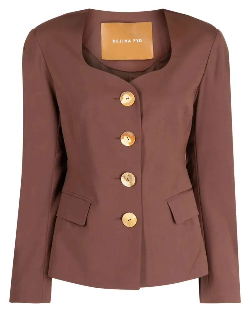 REJINA PYO Einreihiger Blazer - Braun Braun
