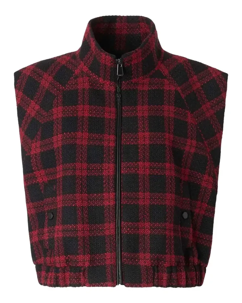 Pinko tweed vest with check pattern - Rot Rot