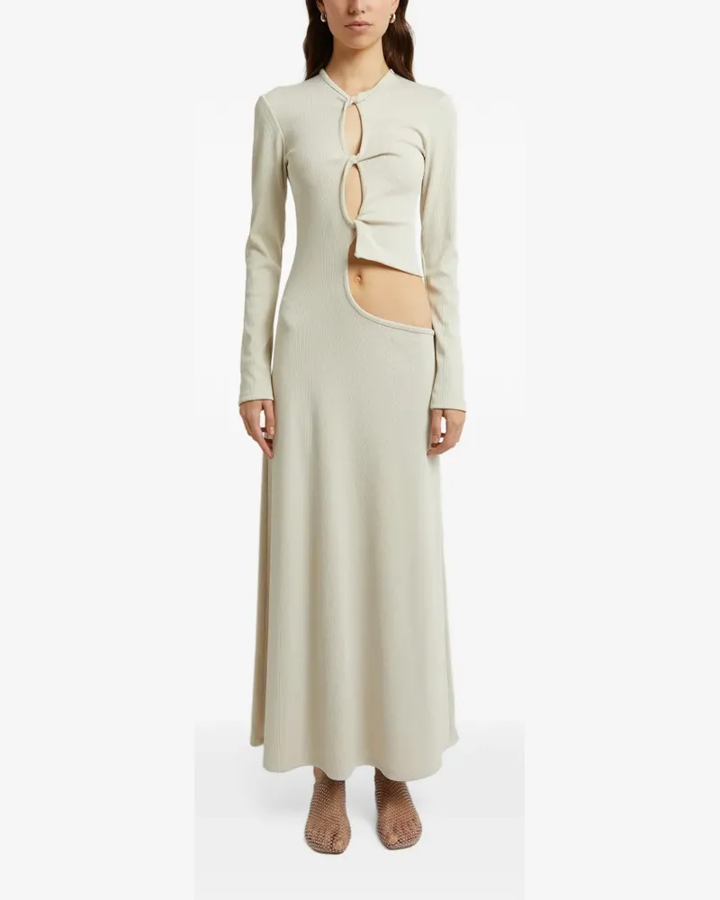 Christopher Esber A-Linien-Maxikleid mit Twist-Detail und Cut-Out - Nude Nude