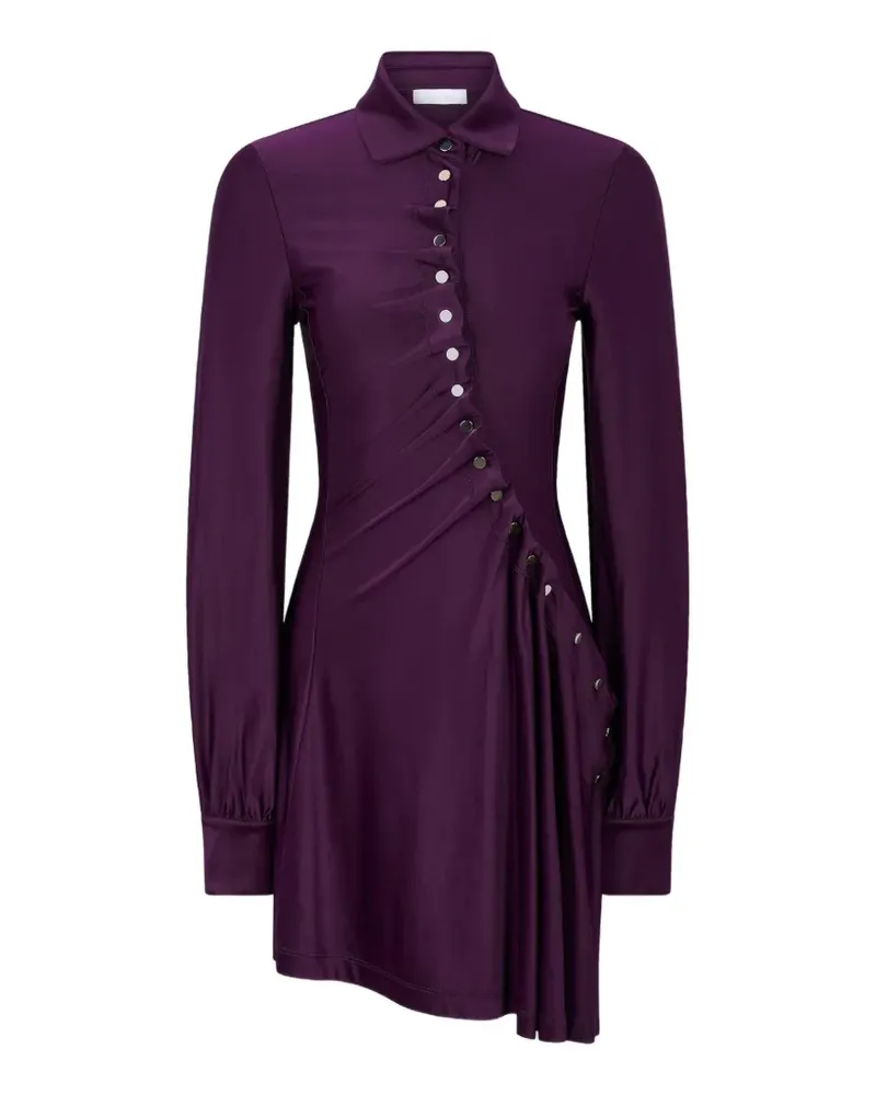 Paco Rabanne Drapiertes Magenta-Minikleid aus Jersey - Violett Violett