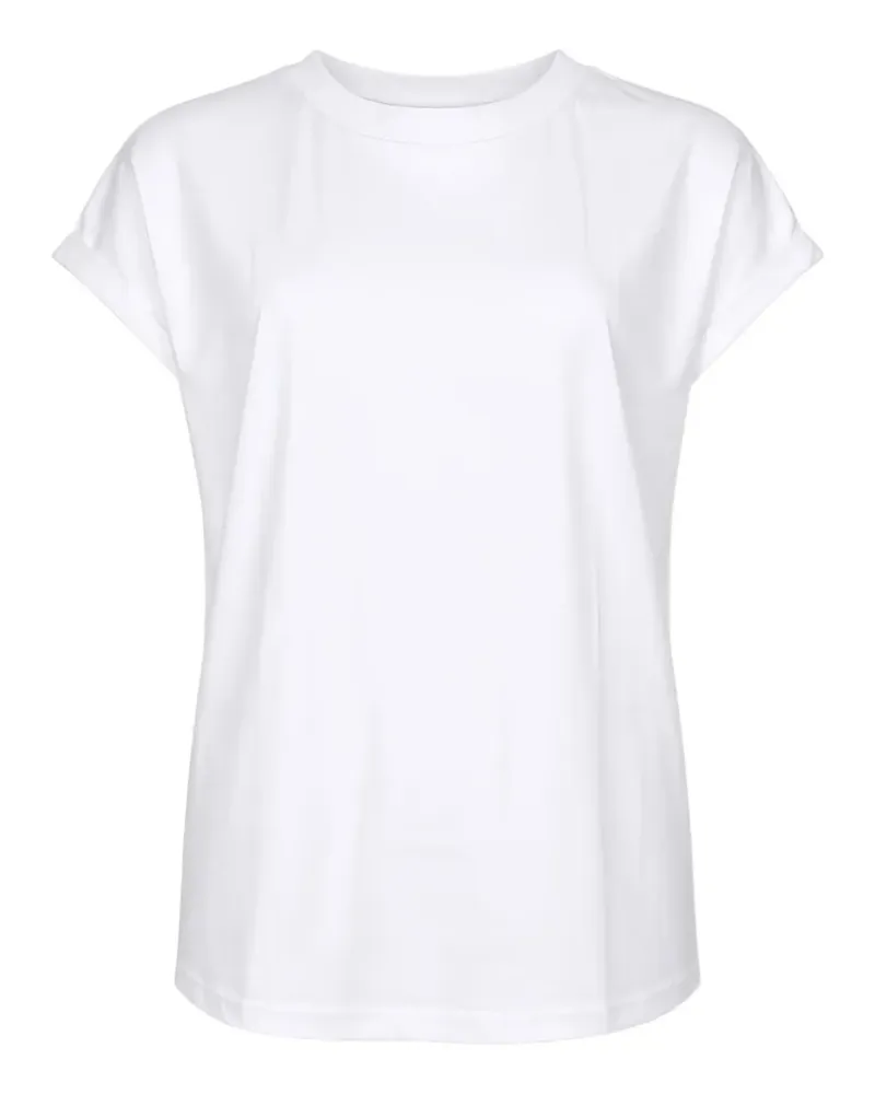 Eleventy turn-up cuff T-shirt - Weiß Weiß