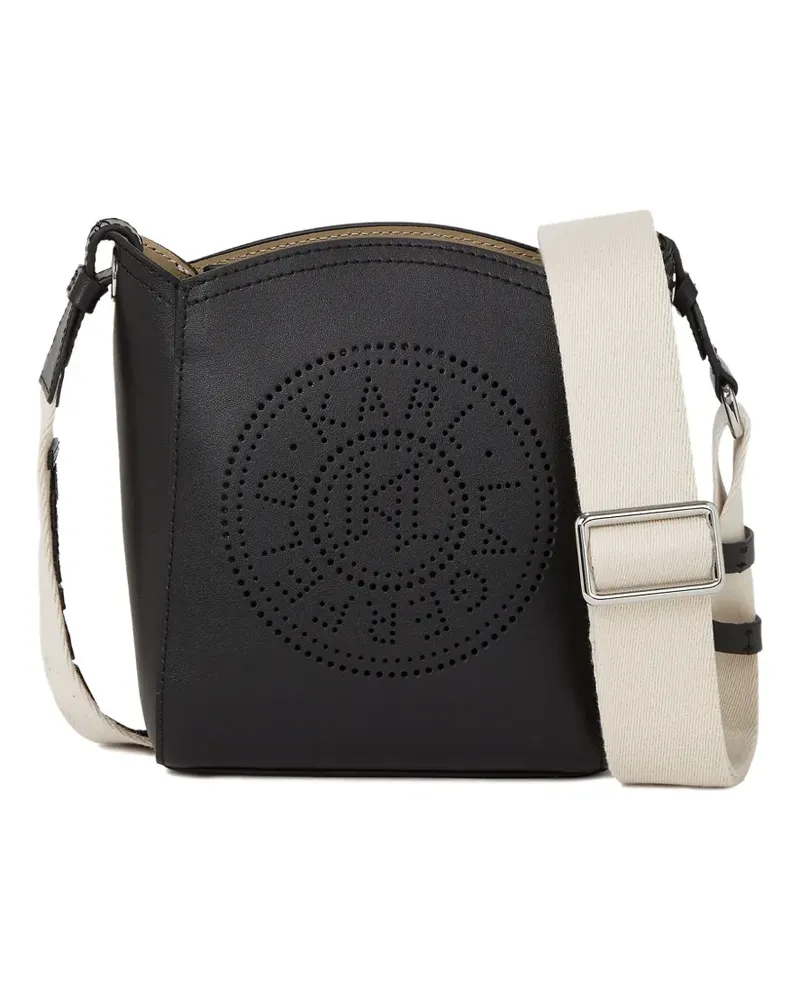 Karl Lagerfeld Kleine perforierte K/Circle Beuteltasche - Schwarz Schwarz