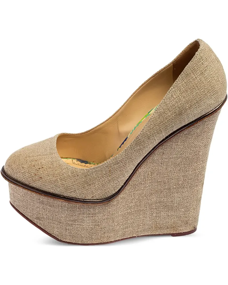 Charlotte Olympia 2023 pre-owned Carmen Wedge-Pumps mit Plateau - Nude Nude
