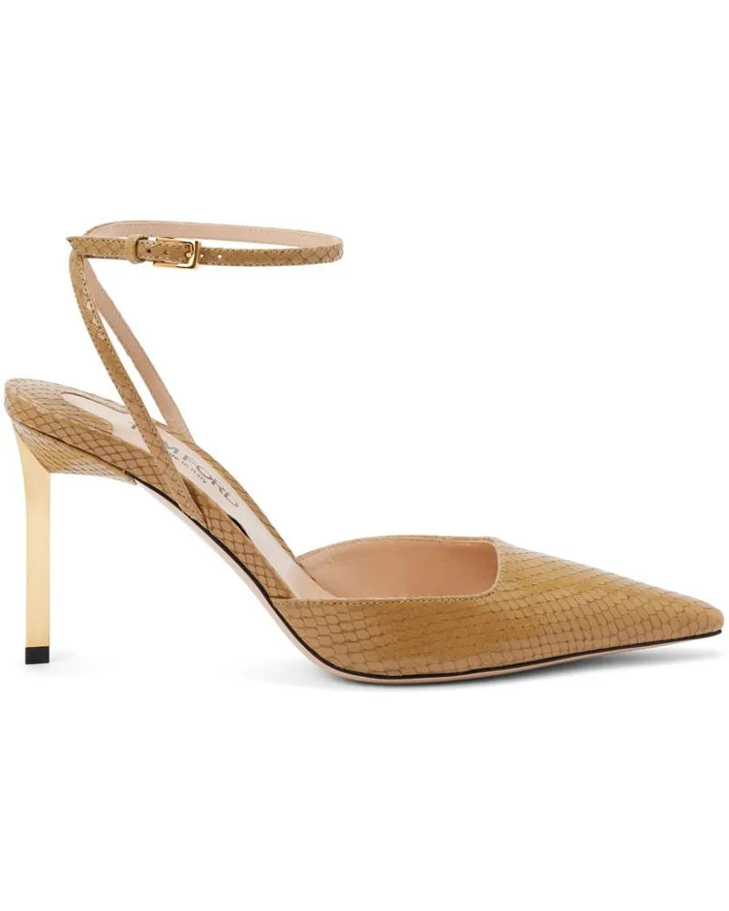 Tom Ford Pumps mit Prägung 85mm - Nude Nude