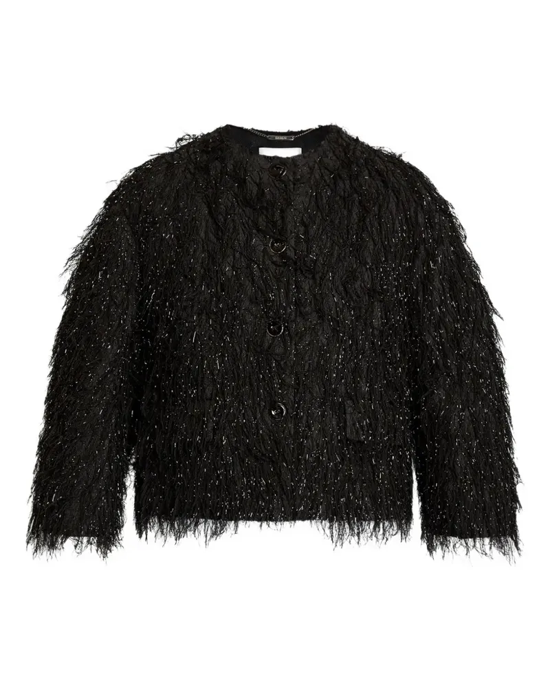 Erdem Cropped-Jacke - Schwarz Schwarz