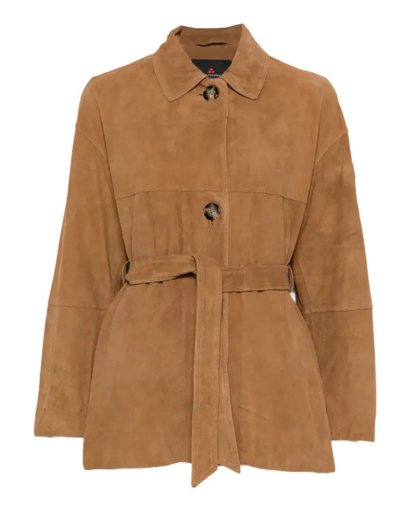Peuterey Machuca Wildlederjacke mit Gürtel - Braun Braun