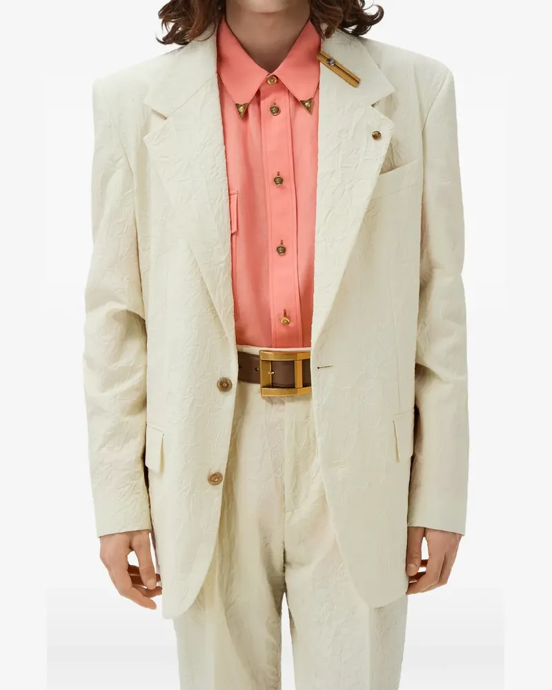 Versace wool creased blazer - Nude Nude