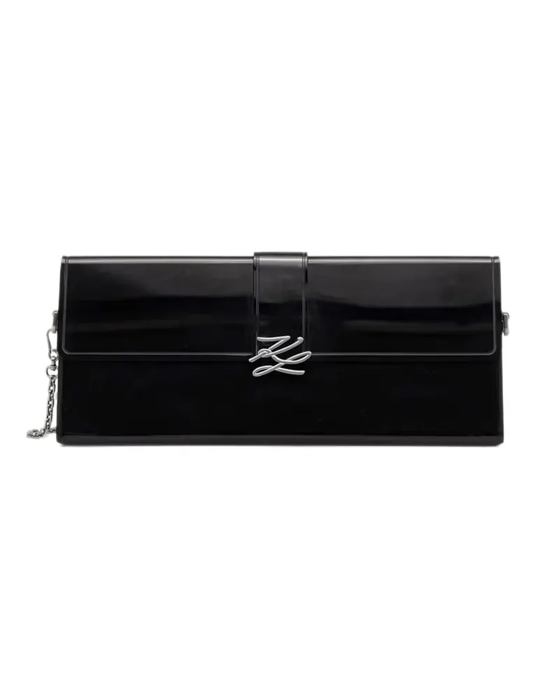 Karl Lagerfeld K/Soirée Autograph flap clutch bag - Schwarz Schwarz