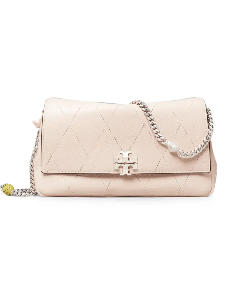 Tory Burch Charlie quilted chain crossbody bag - Nude Nude