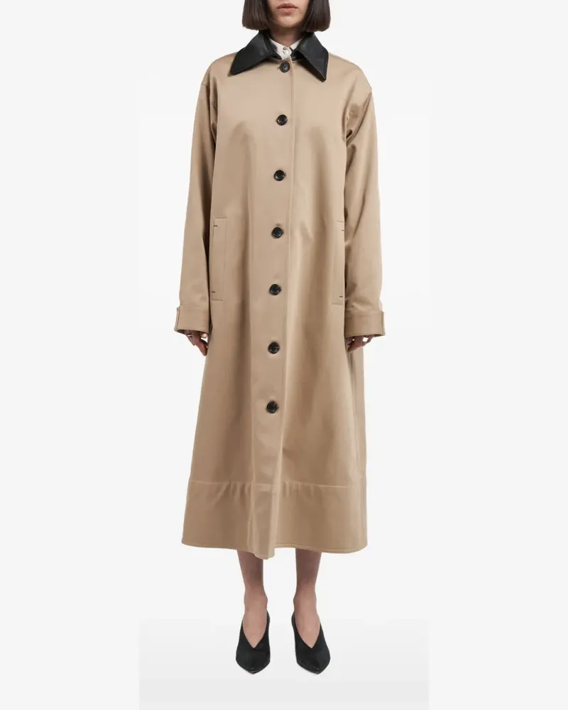 Maria Mcmanus single-breasted spread-collar coat - Nude Nude