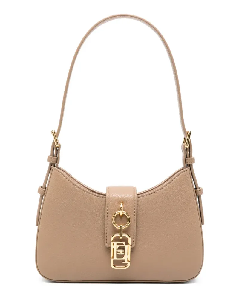 Elisabetta Franchi logo-charm tote bag - Nude Nude