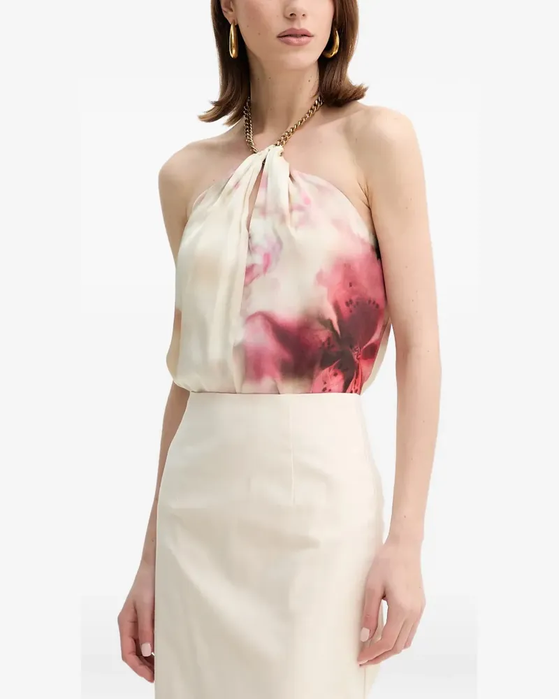 MARCIANO Los Angeles Ketten-Oberteil mit Blumen-Print - Nude Nude