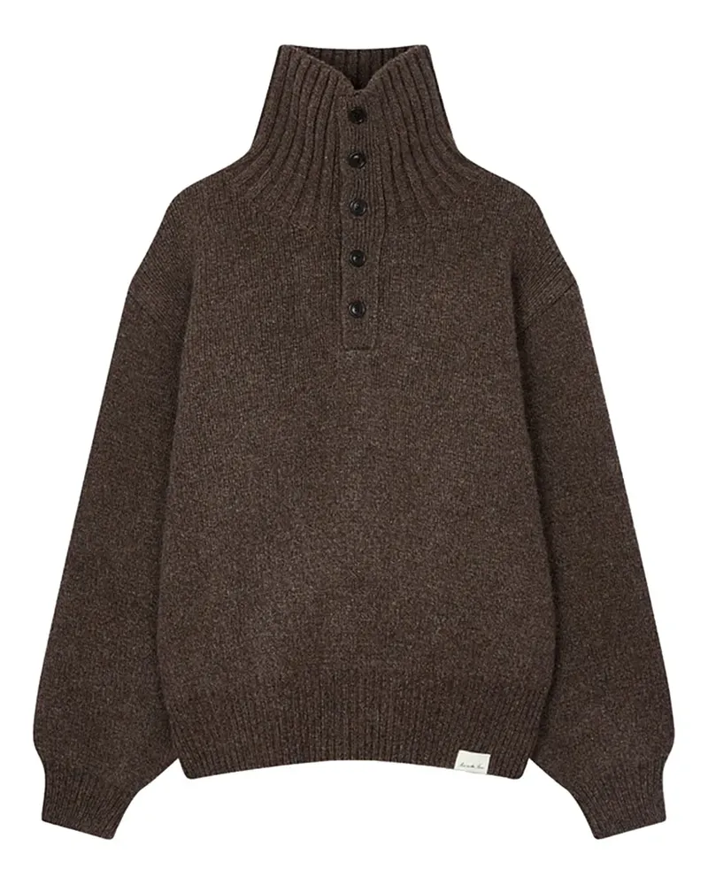 ManOnTheBoon Pullover mit Stehkragen - Braun Braun