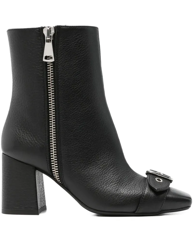 Anna F. Stiefel mit Schnalle - Schwarz Schwarz