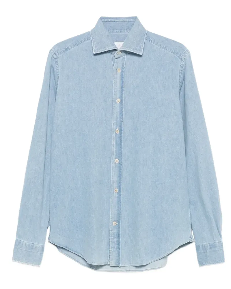Eleventy Langärmeliges Jeanshemd - Blau Blau