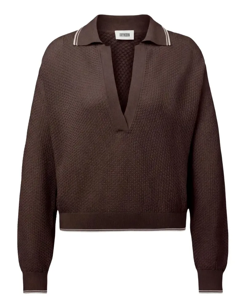 Drykorn Jorgia knitted polo sweater - Braun Braun