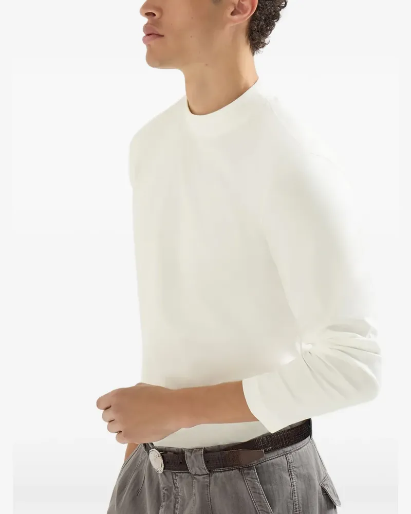 Brunello Cucinelli Klassisches T-Shirt - Weiß Weiß