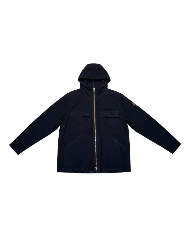 Stone Island zip-up hooded jacket - Blau Blau
