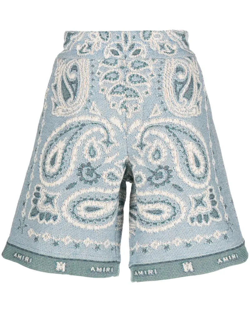 Amiri Shorts mit Paisley-Stickerei - Blau Blau
