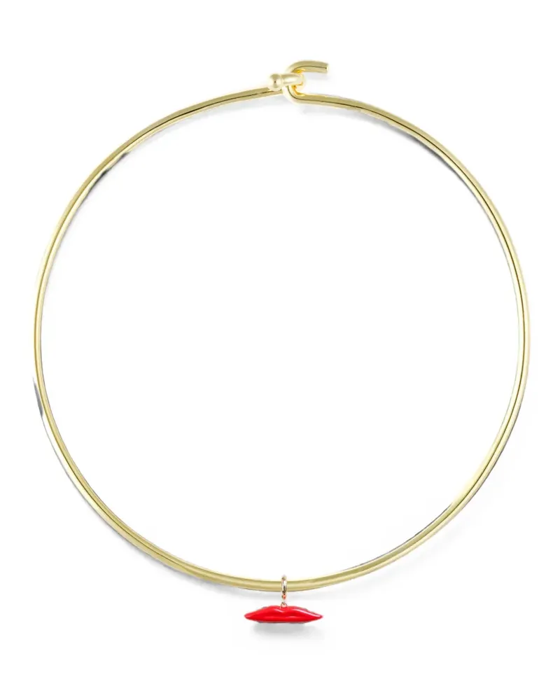 Eshvi red-lips necklace - Gold Gold