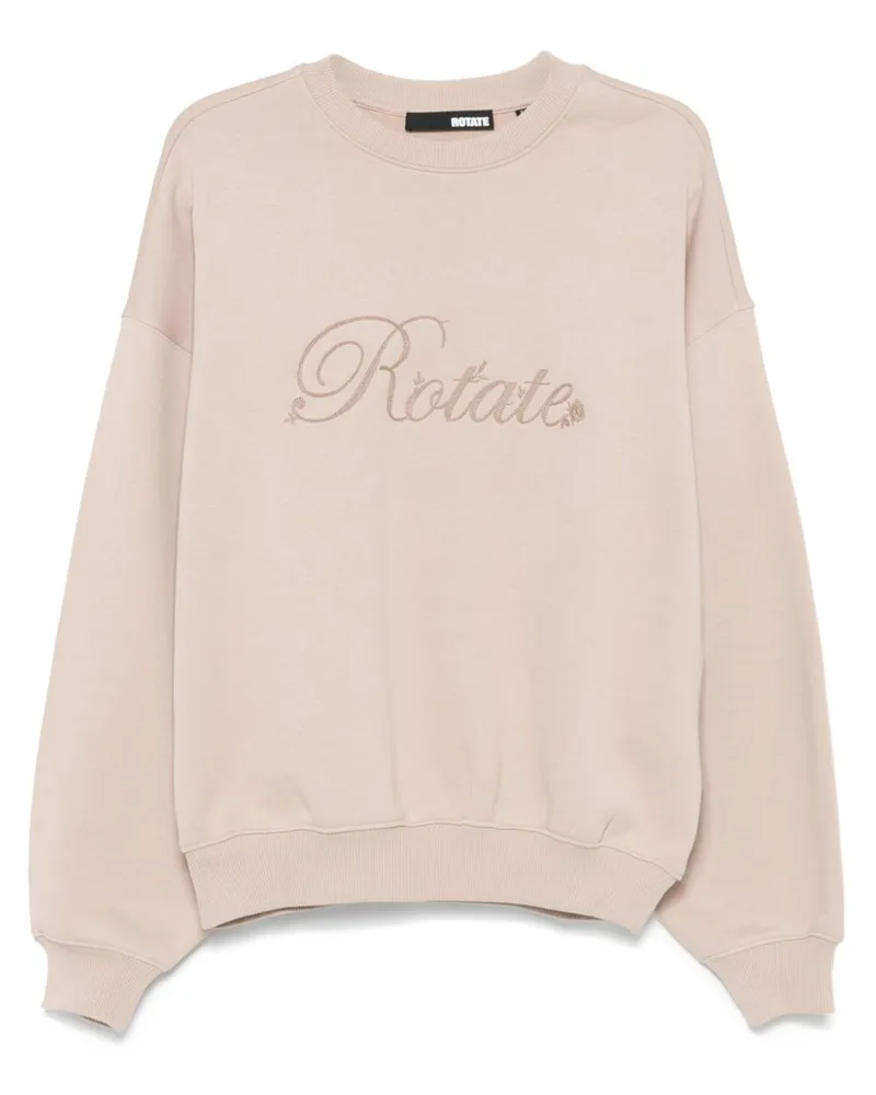 ROTATE Birger Christensen Sweatshirt mit Logo-Stickerei - Nude Nude