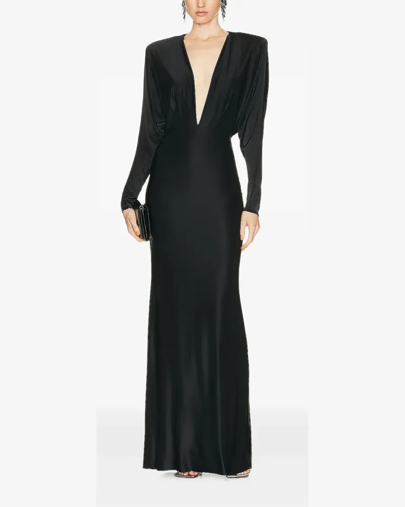 Alexandre Vauthier Langärmeliges Maxikleid - Schwarz Schwarz
