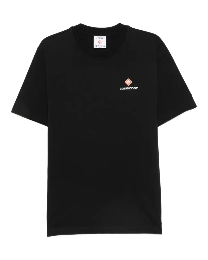 Casablanca Paris T-Shirt mit Logo-Print - Schwarz Schwarz