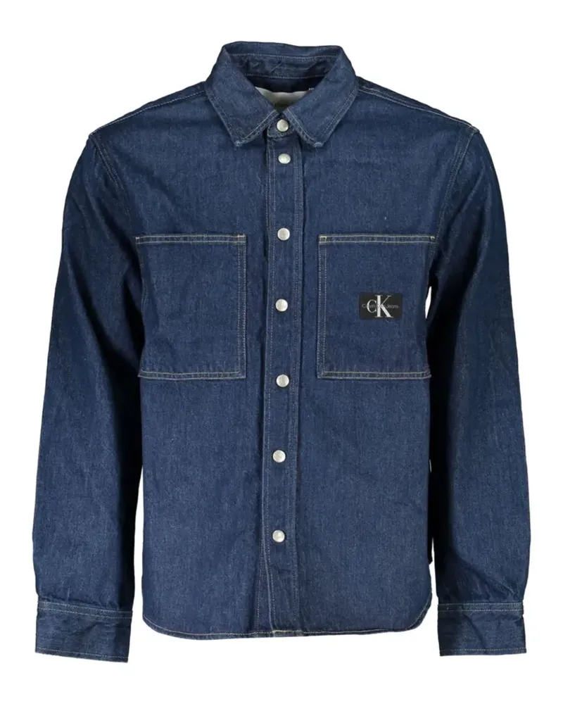 Calvin Klein logo-patch denim jacket - Blau Blau
