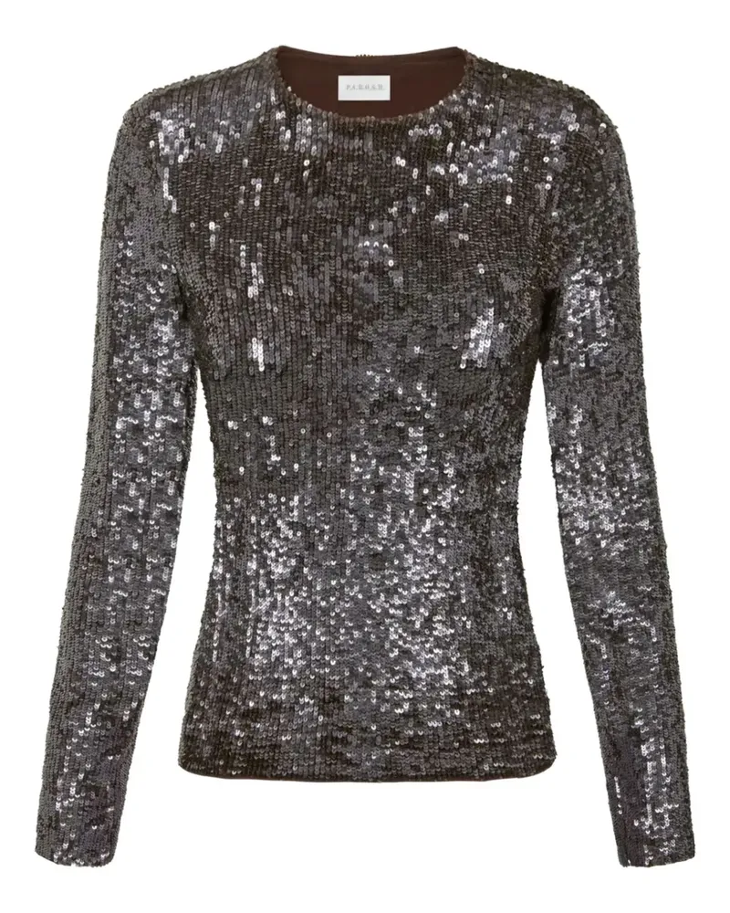 P.A.R.O.S.H. P.A.R.O H. sequin-embellished PAROSH top - Grau Grau