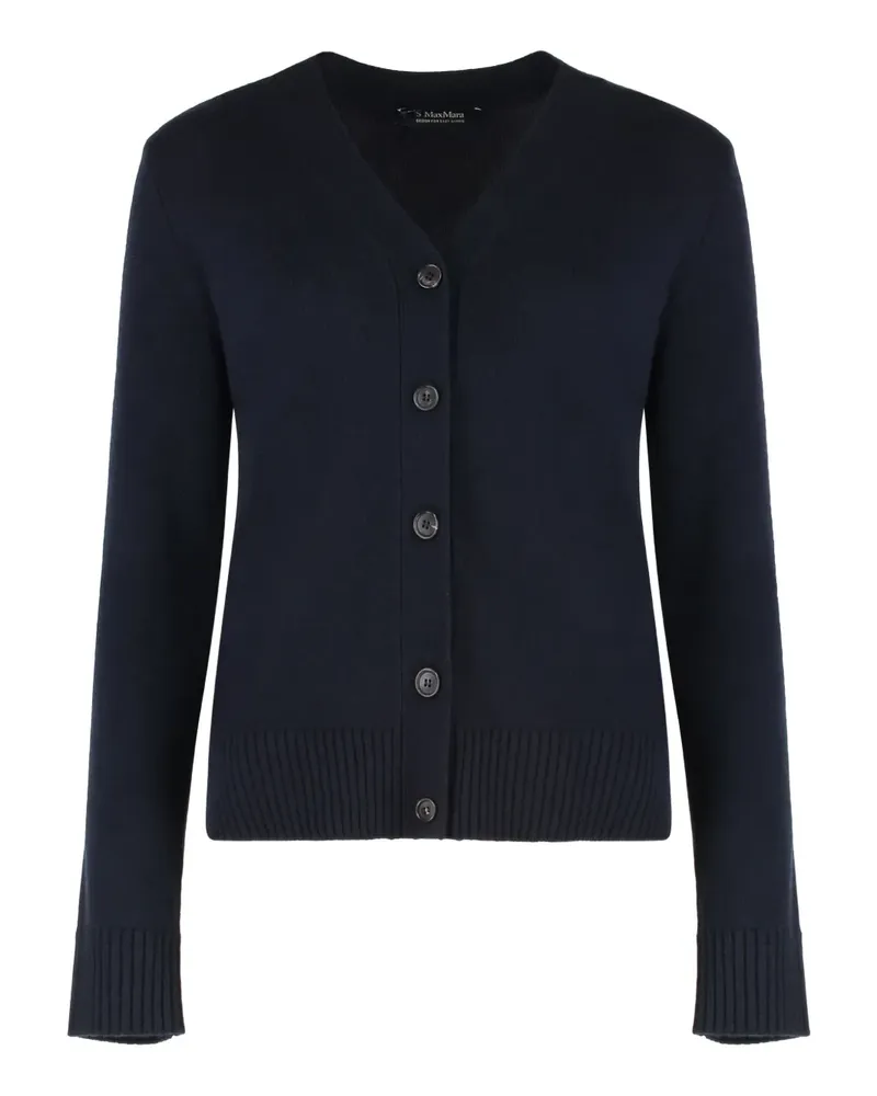 Max Mara Max Mara Cardigan mit Ellenbogen-Patches - Schwarz Schwarz
