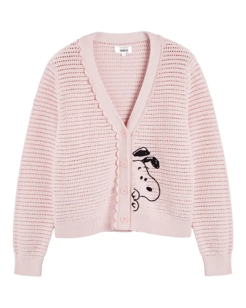 Chinti & Parker Gehäkelter Snoopy Cardigan - Rosa Rosa