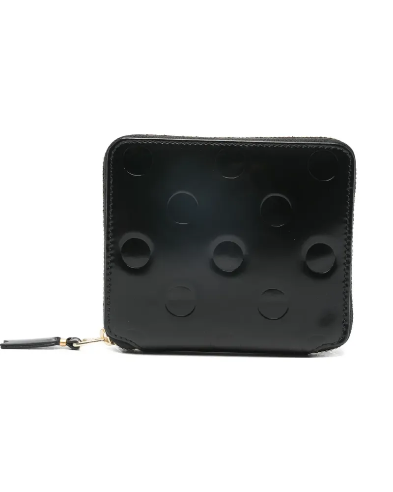 Comme des Garçons Portemonnaie mit geprägten Punkten - Schwarz Schwarz