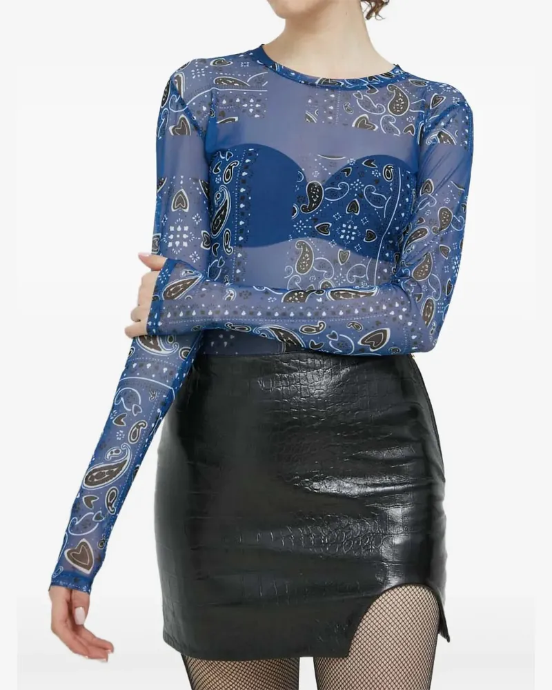 HUGO BOSS Oberteil mit langen Ärmeln - Blau Blau