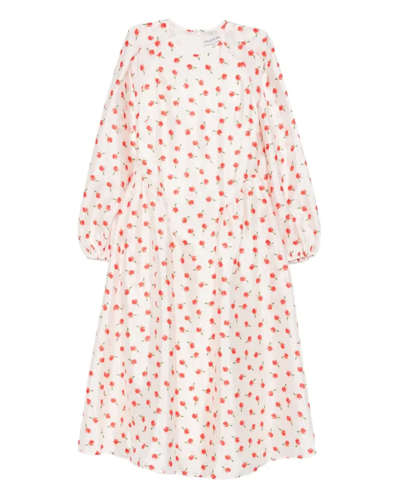 Stine Goya Midikleid mit Blumenmuster - Nude Nude