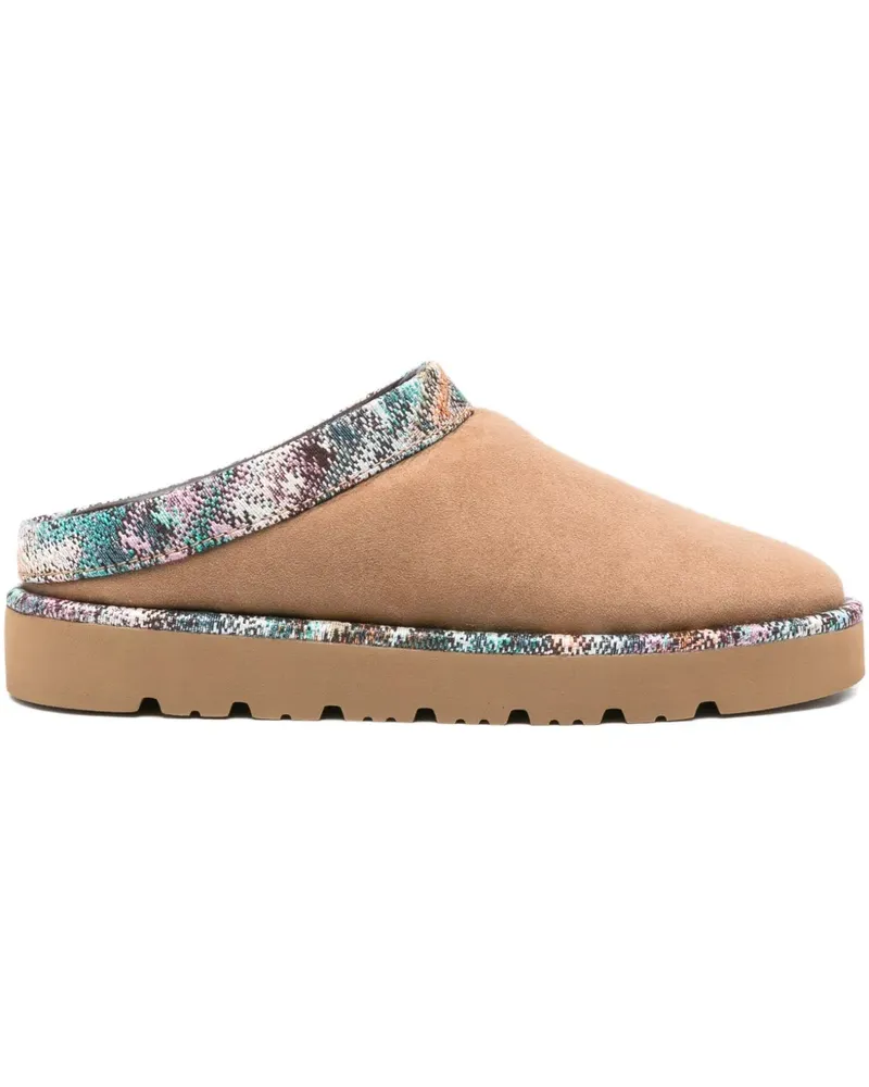 Missoni Slipper mit gemustertem Saum - Nude Nude