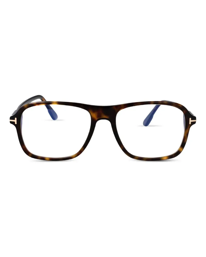 Tom Ford Brille mit eckigem Gestell - Braun Braun
