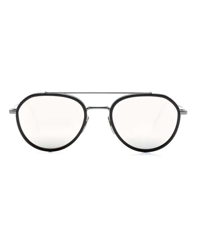 Thom Browne Verspiegelte Pilotenbrille - Schwarz Schwarz