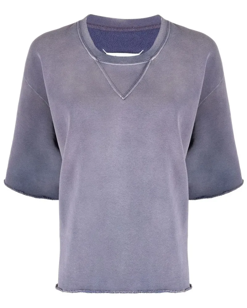 Maison Margiela Kurzärmeliges Sweatshirt aus Bio-Baumwolle - Violett Violett