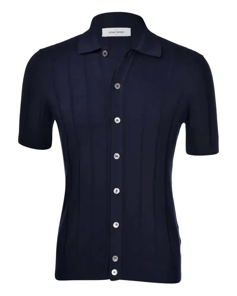 Gran Sasso Kurzärmeliges Hemd - Blau Blau