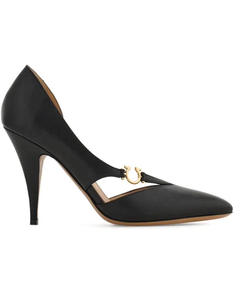Ferragamo Gancini Pumps 95mm - Schwarz Schwarz