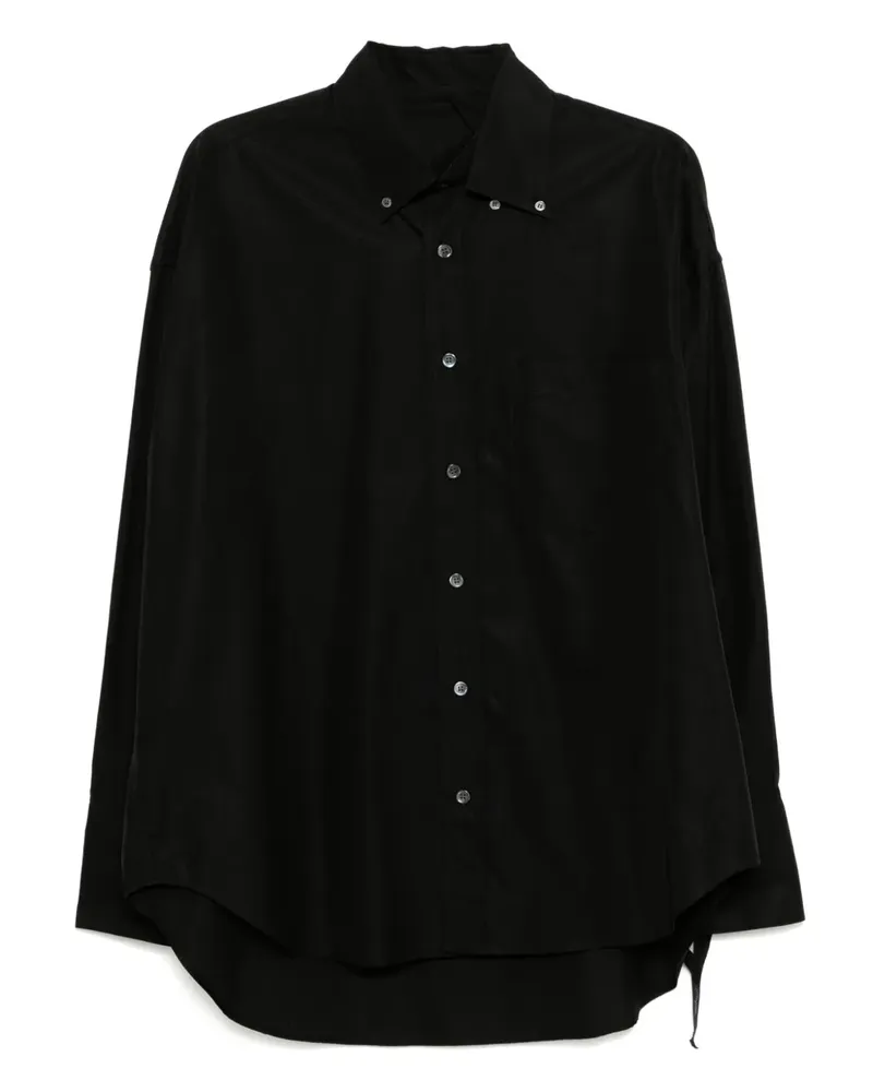 Marina Yee Hemd im Reworked-Look - Schwarz Schwarz