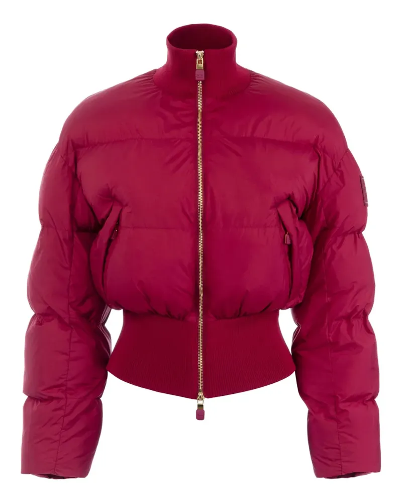 Elisabetta Franchi Gerippte Daunenjacke - Rosa Rosa