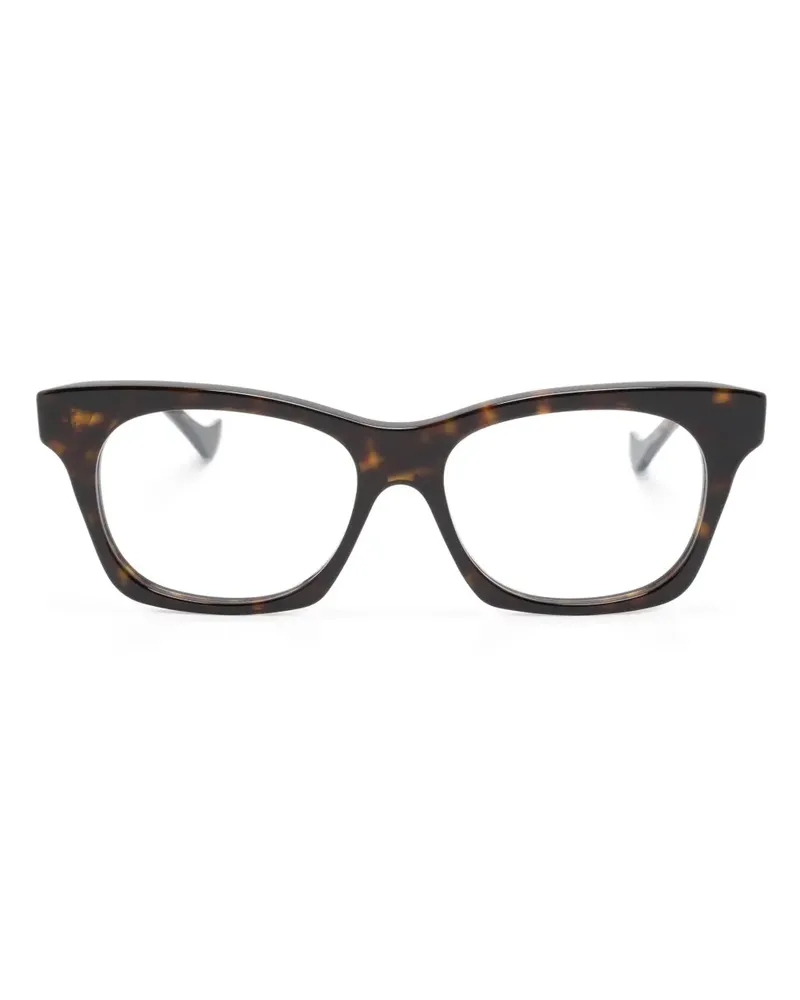 Gucci Eckige Brille in Schildpattoptik - Braun Braun