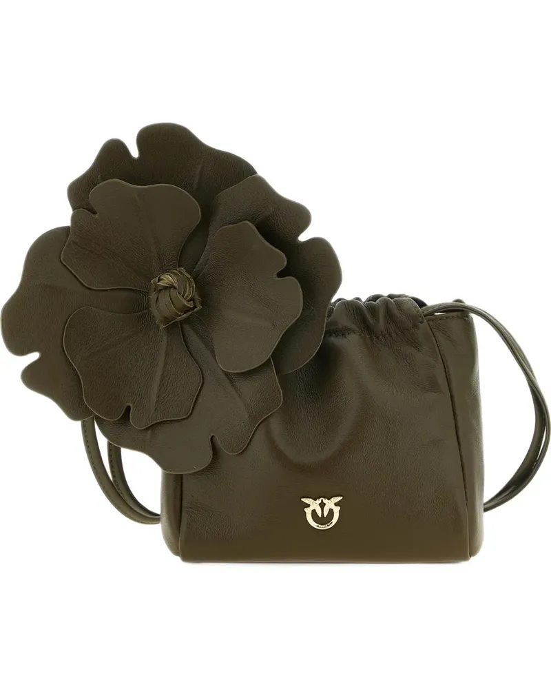 Pinko Love Birds Flower Schultertasche - Grün Grün