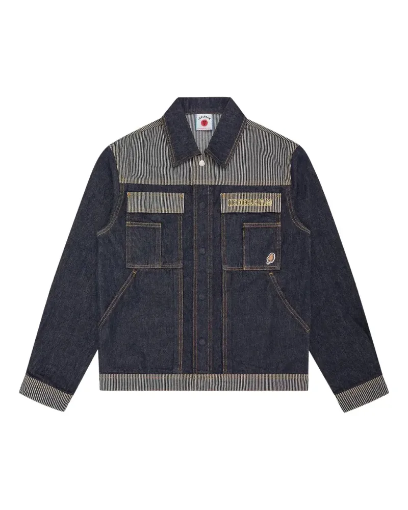 ICECREAM Hickory Panel Jacke mit Brusttasche - Blau Blau