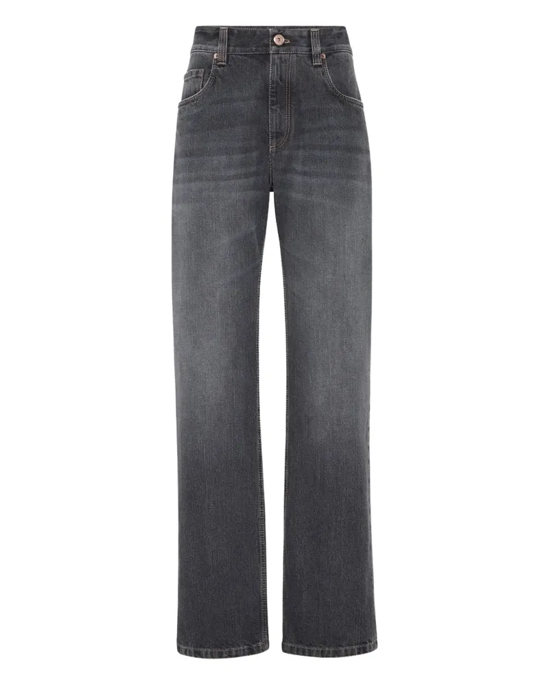 Brunello Cucinelli Jeans mit Gürtelschlaufen - Grau Grau