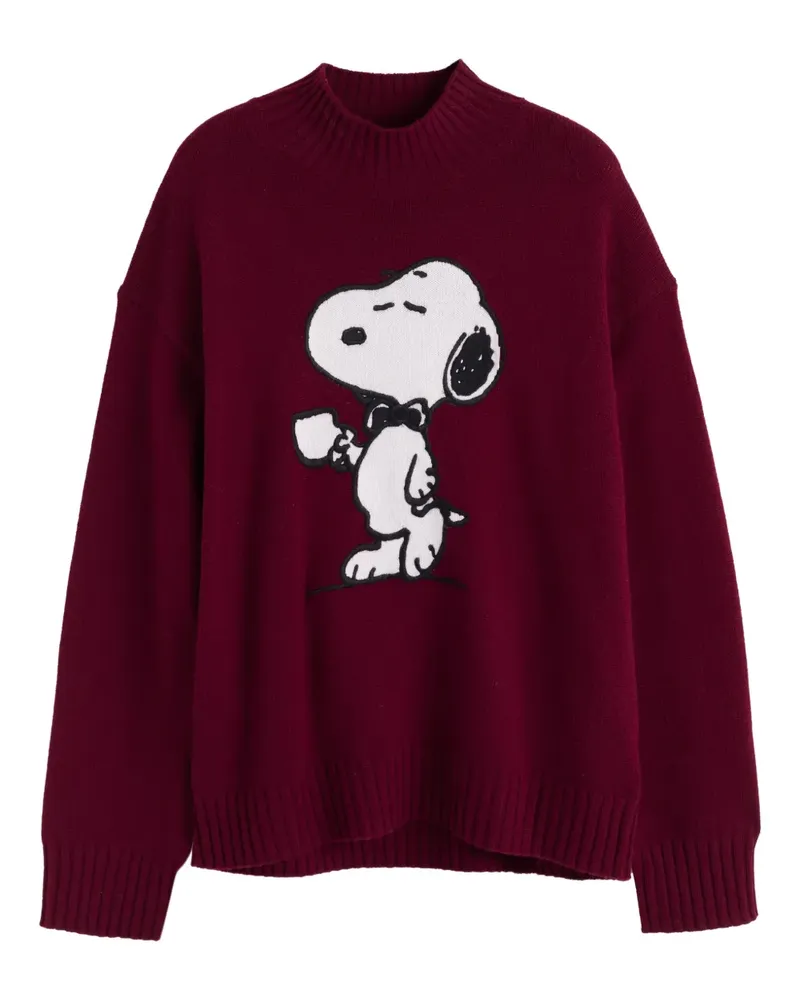 Chinti & Parker Tea Time Snoopy Pullover - Rot Rot