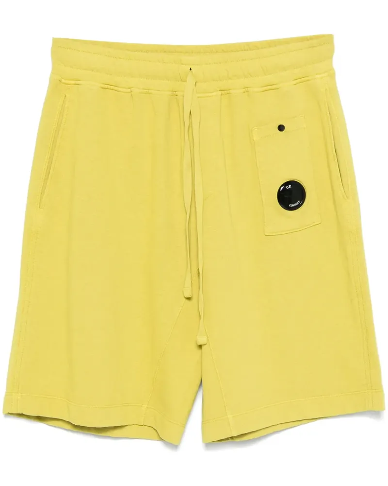 C.P. Company Fleece-Cargoshorts mit Linsen-Detail - Grün Grün
