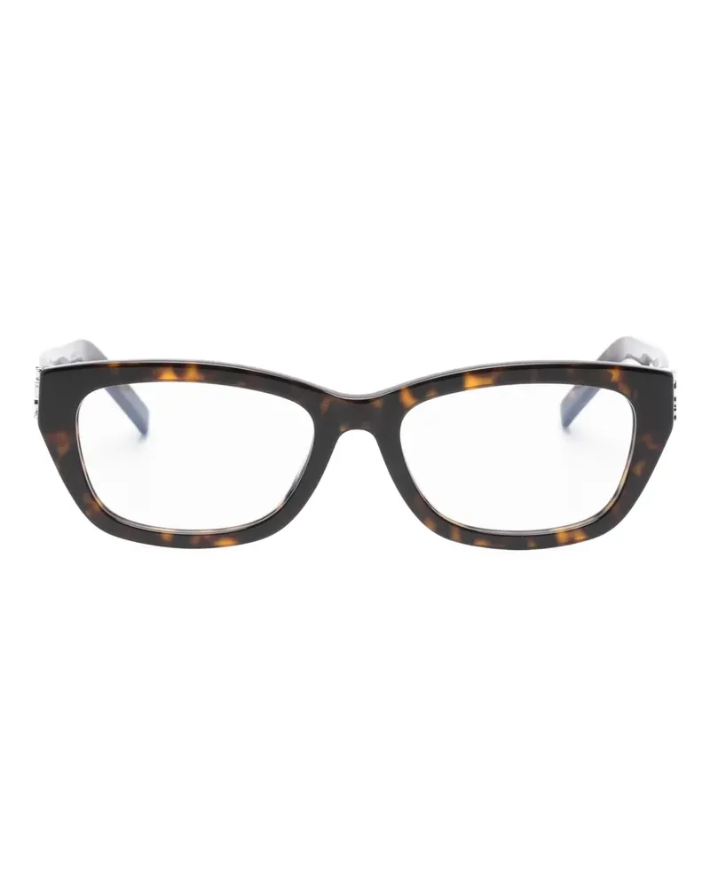 Saint Laurent cat-eye logo glasses - Braun Braun