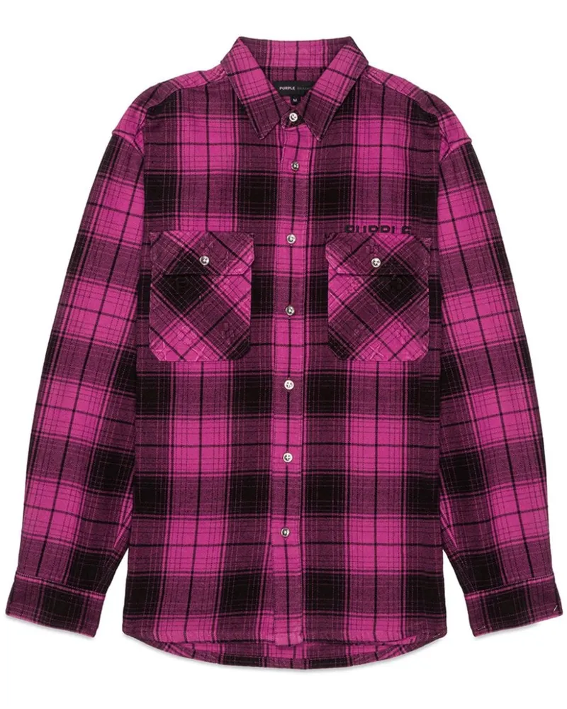 PURPLE BRAND Kariertes Hemd - Rosa Rosa